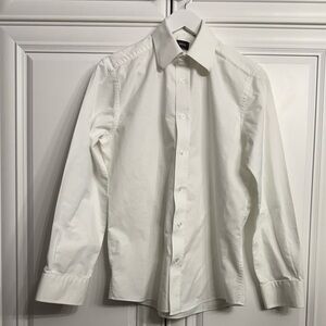 Mexx Men’s Sz XS White Button Down Long Sleeve Dress Shirt 100% Brushed Cotton
